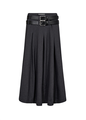 Tailor belts skirt Med.Grey Melange Copenhagen Muse 